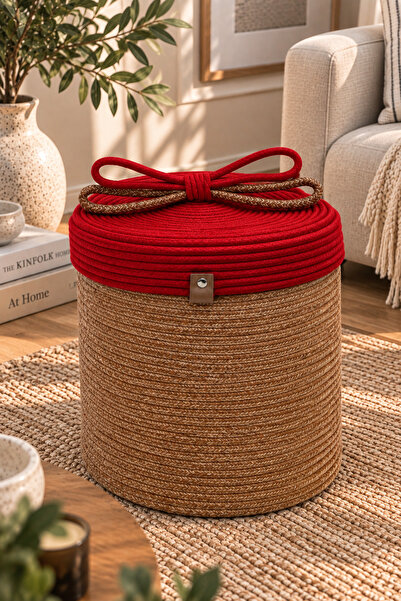 MaVaux Christmas Wicker Rope Decorative 30X30 Covered Wicker Rope Basket Mesh...