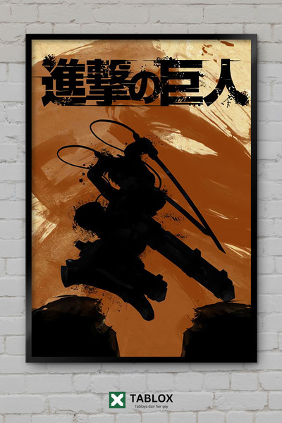 tablomaxtbx Smeđi Eren Attack On Titan anime manga lik okvir izgleda kao deko...
