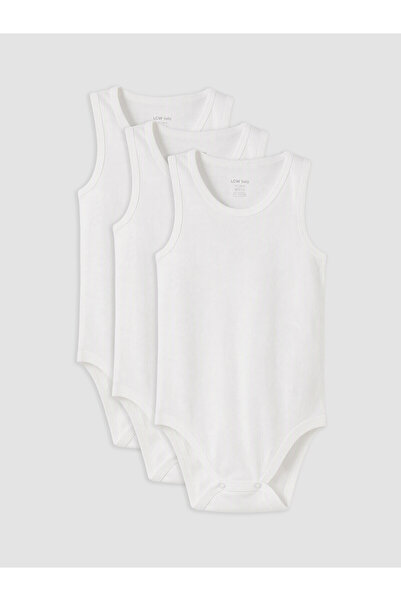 LC Waikiki Two Mt Shop Quality Lcw Baby White Combed Cotton Plain Baby Boy Sn...