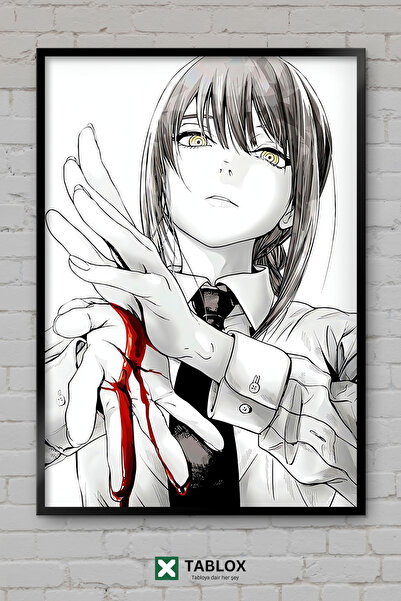 tablomaxtbx Chainsaw Man Anime Manga Διακοσμητικός πίνακας MDF με κορνίζα με ...