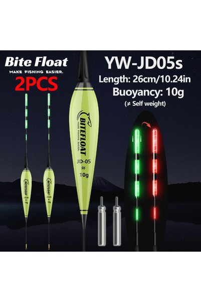 Choice YW-JD05Sx2 1/2PCS Night Smart Fishing Electronic Float with LED Light,...