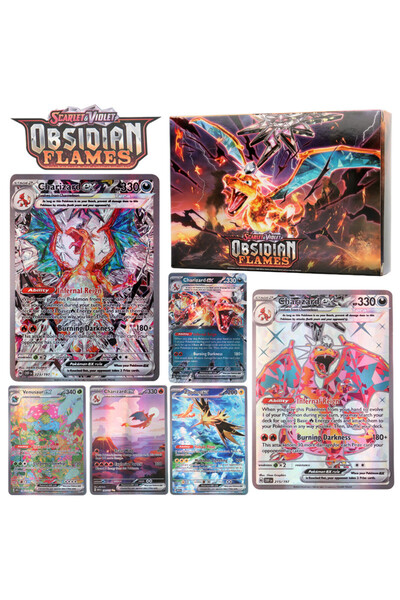 Choice 100EX Obsidian 60/100Pcs Pokemon Cards English Version MEGA GX Vmax TA...