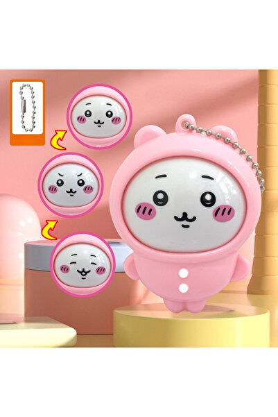 BANDAI C New سلسلة مفاتيح قطيفة كرتونية بتصميم وجه قابل للتبديل، دبوس زينة لح...