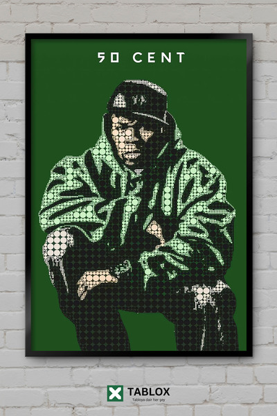 tablomaxtbx 50 Cent Ράπερ Ράπερ Χιπ Χοπ Μουσική Διακοσμητικός πίνακας ζωγραφι...