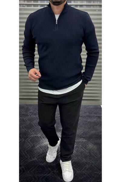 Thebomb Half Zipper Men's Knitwear Sweater