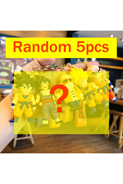 BANDAI 5 قطع عشوائية من سلسلة مفاتيح أنمي دراغون بول سون غوكو، مجوهرات شخصيات...