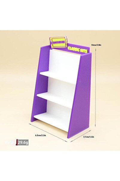 Choice A3 [DO]1 مجموعة نموذج راديو كاسيت عتيق ورف أشرطة فيديو مصغر بمقياس 1/1...