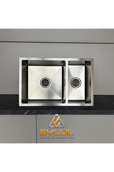 3 mm 1.5 Gözlü Silver Dekorlu Paslanmaz Çelik Eviye –