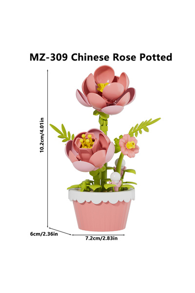 Choice MZ-309 No Box 12Pcs Building Block Mini Flower Toy DIY Botanicals Coll...