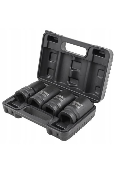 FORCEKRAFT Set de chei tubulare de impact de 1 inch, cu 12 puncte, 4 tubulare...