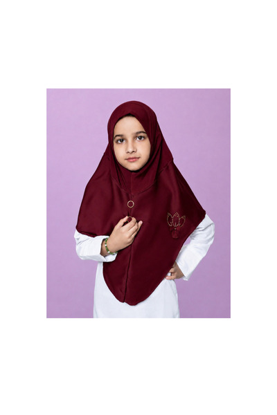 Linda Hijab Girls Hijab for Kids – Modest Islamic Headscarf with Decorative F...
