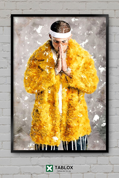 tablomaxtbx Bad Bunny Cântăreț Rapper Reggaeton Muzică Latină Tablou decorati...
