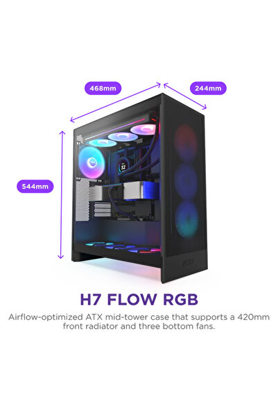 H7 FLOW 2024 CM-H72FB-R1 RGB Gaming EATX PC Kasası