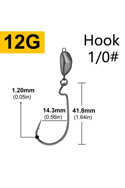 Choice 5pieces 12g 5pcs 5g 7g 10g Jig Head Deep Fishing hook Weight Sinker Ji...