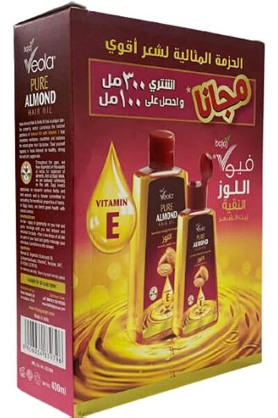 Bajaj Veola زيت اللوز النقي للشعر من باجاج فيولا، 300 مل