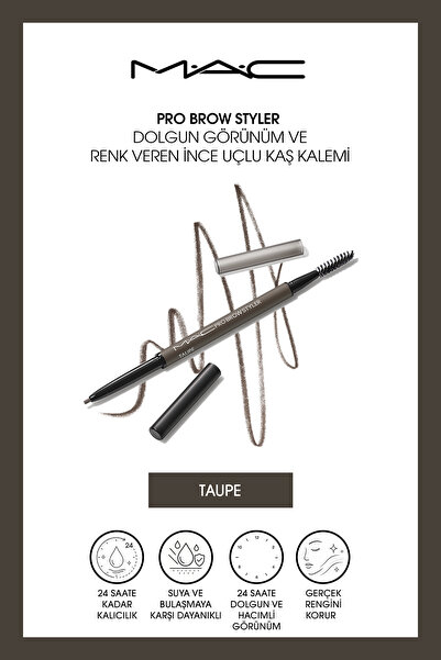 M.A.C Pro Brow Styler Dolgun Görünüm ve Renk Veren İnce Uçlu Kaş Kalemi - Taupe