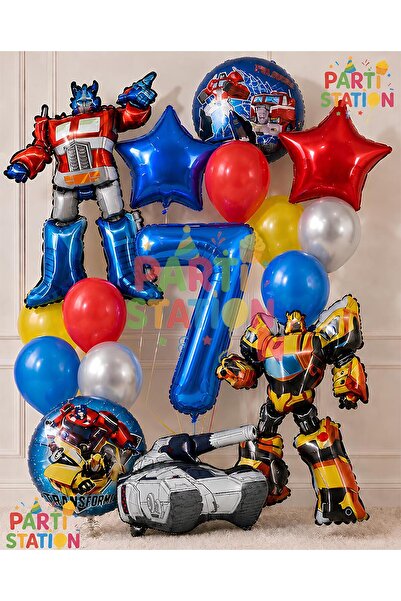 Parti Station Transformers Bumblebee & Optimus Prime Balloon Set 7 Years Old ...