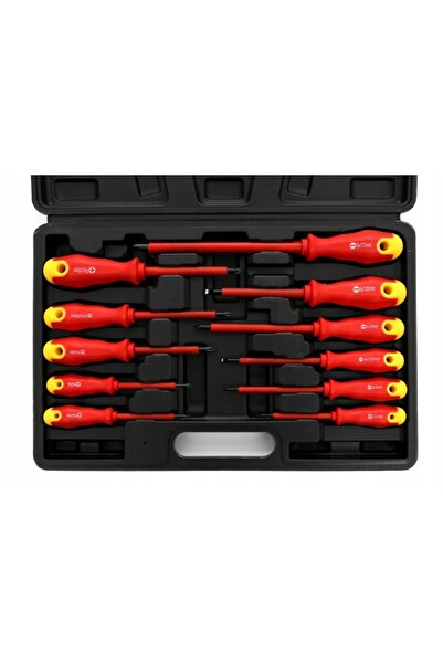 Tagred Șurubelnițe izolate, călite, magnetice pentru electrician, set de 12 b...