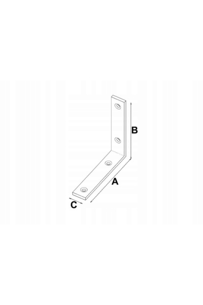 Techniki zamocowań Colțar îngust CIESIELSKI 100X100X20X4MM KW5 50 BUC/PACHET
