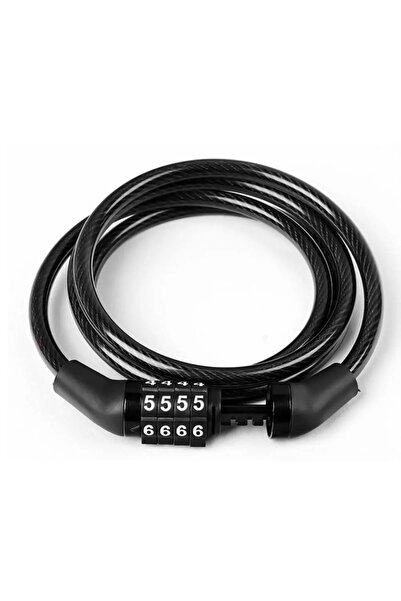 Choice black-1pc 4 Digit Password Anti-Theft Bike Cable Lock, Portable Univer...