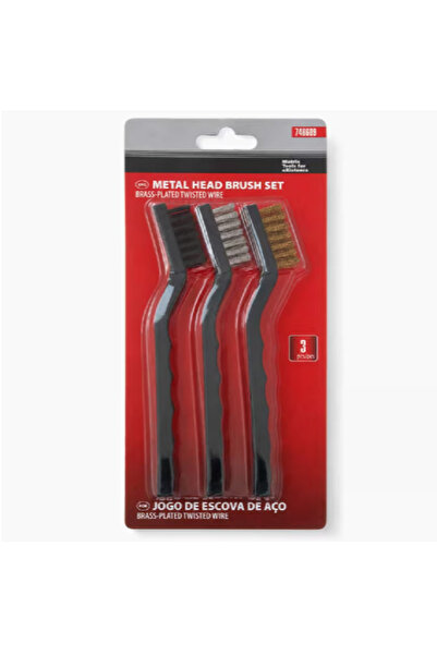 Generic Brand 3pcs Metal Wire Brush Set, Small Cleaning Brushes With Plastic ...