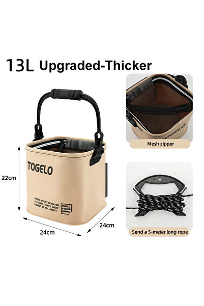 Choice 13L Upgraded-Thicker Foldable Water Bucket for Fishing Stuff Live Fish...