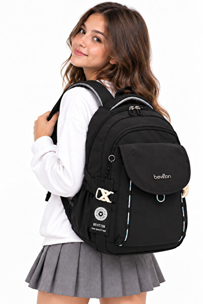 ÇantaExpress Water Resistant Fabric Daily Travel Backpack Unisex School Backp...