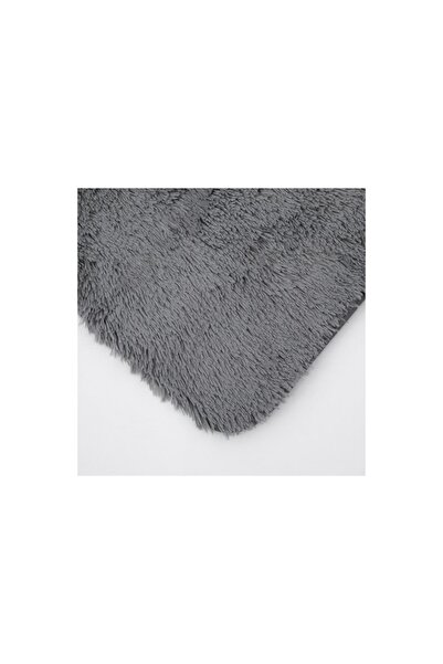 ELITECOMMERCEMARKET Covoras Decorativ din Imitatie de Blana Shaggy Gri pentru...