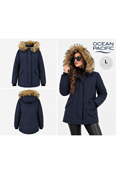 Ocean Pacific Parka dama, bleumarin, matlasata, Ocean Pacific, L