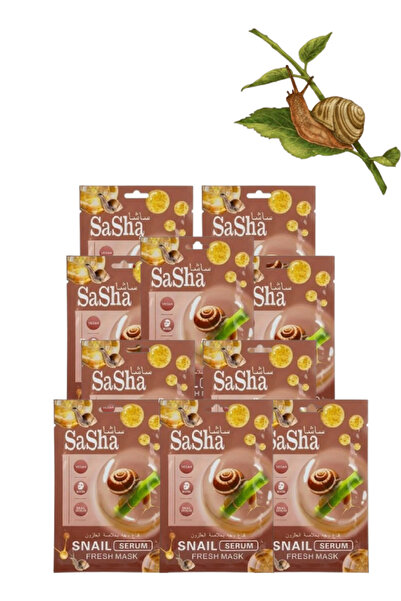 SASHA 10 قطع من قناع مصل الحلزون المنعش