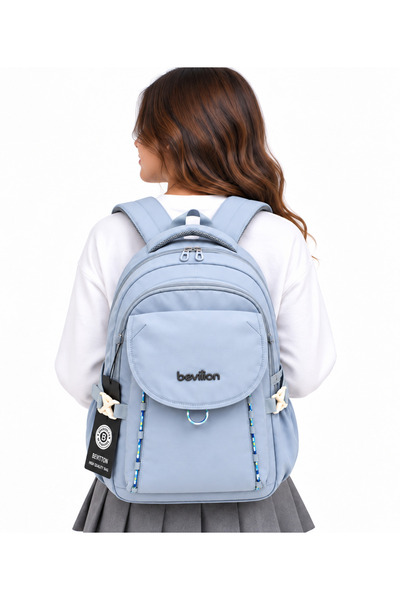 ÇantaExpress Αδιάβροχη υφασμάτινη σχολική τσάντα Unisex Daily School Backpack...