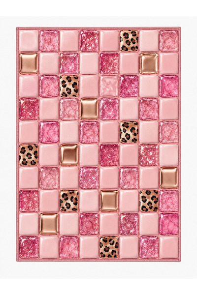 Rugs Modern Halı SDT Işıltılı Mozaik Desen Dokuma Taban Dekoratif Dijital Bas...