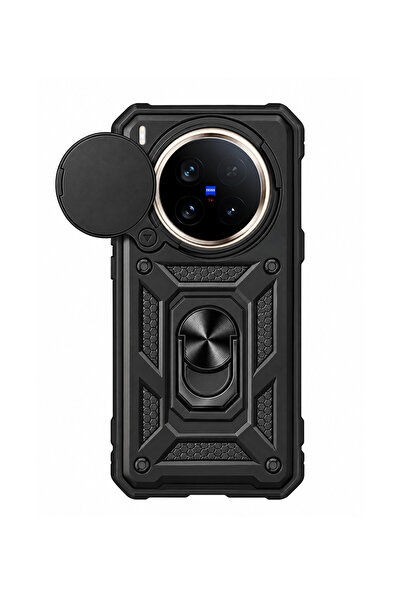 Mopal Glide Serisi Sürgülü Kamera Korumalı ve Yüzük Standlı X300 Pro Uyumlu K...