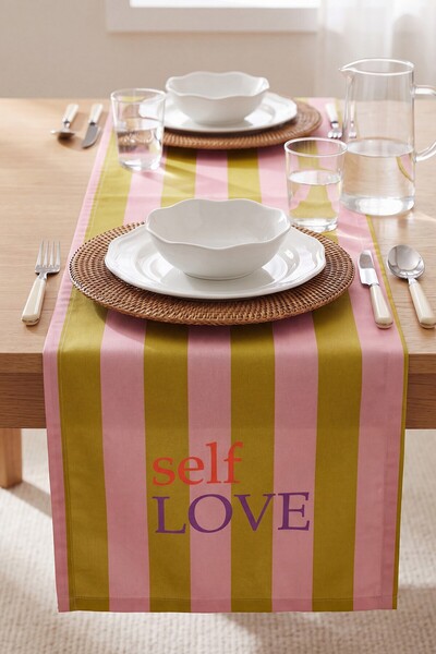 Rivaİstanbul Self Love Printed Runner 40X140 cm