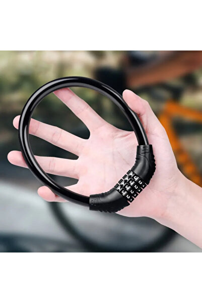 Choice black 4 Digital Code Bicycle Cable Lock Anti-theft Alloy Steel MTB Roa...
