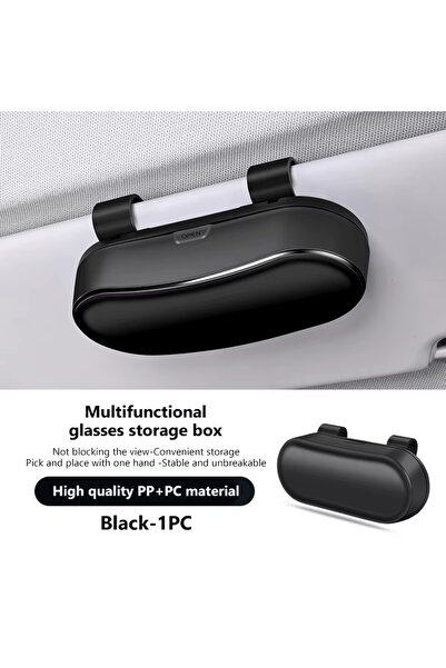 Choice Black Car Sun Visor Glasses Case Anti-Scratch Sunglasses Storage Box G...