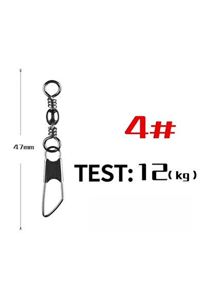 Choice Size 4 Stainless Steel Snap Swivel Saltwater High Strength Snaps Fishi...