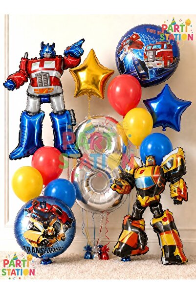 Parti Station Transformers Bumblebee & Optimus Prime Balloon Set 8 Years Old ...