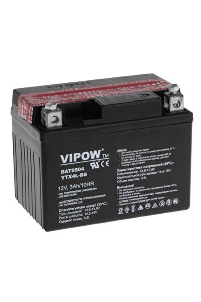 Vipow Μπαταρία μοτοσικλέτας, 12 V, 3 Ah