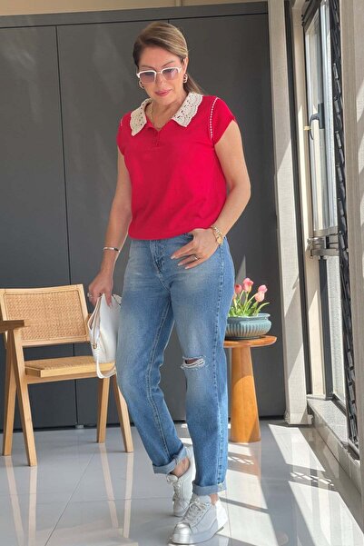 MİSLİNA BUTİK Orj Marka Yırtık Detay Jean