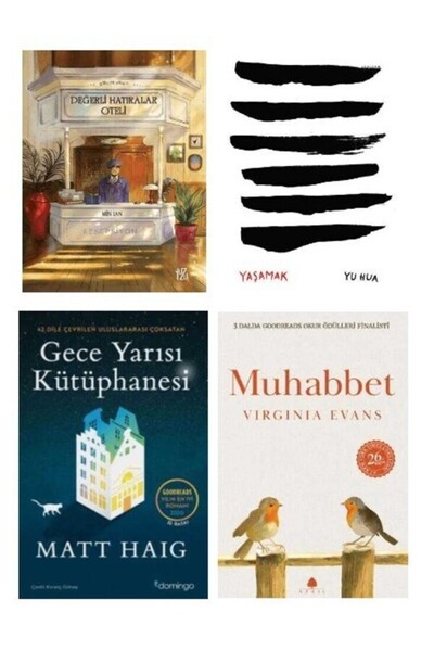 peta kitap DEĞERLİ HATIRALAR OTELİ/ YAŞAMAK/ GECE YARISI KÜTÜPHANESİ/ MUHABBE...