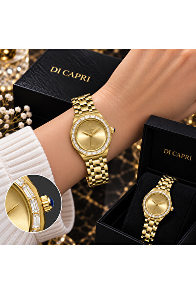 Generic Brand Di Capri Women's Luxury Gold Watch Looster Time