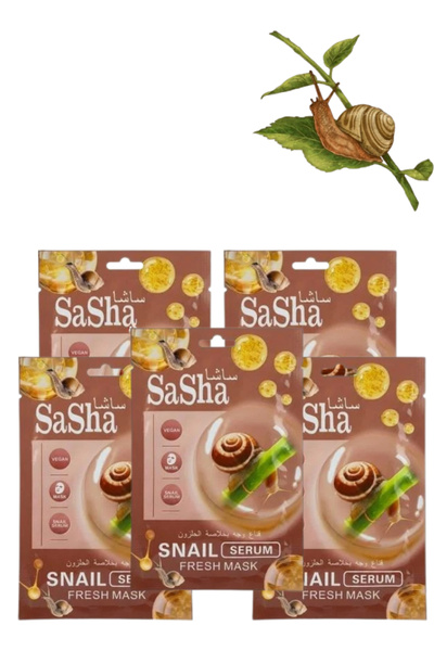 SASHA 5 قطع من قناع مصل الحلزون المنعش