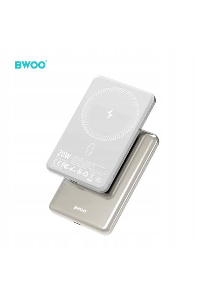 Bwoo POWERBANK 5000 mAh, 20 W, cu încărcare magnetică, ultra-subțire