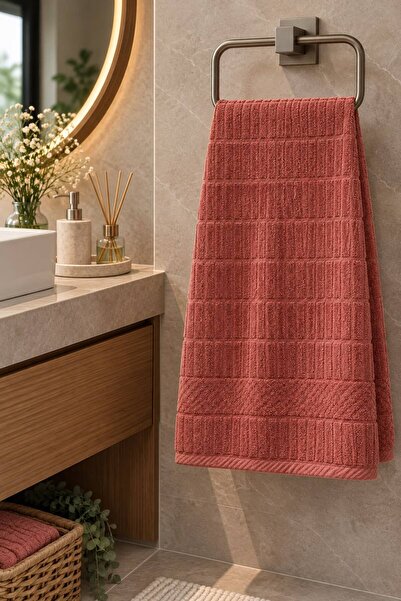 AHSEN TASARIM 100% Cotton Jacquard Hand and Face Towel 84X48 Soft and Highly ...