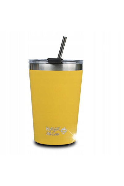 Nava Cană termos cu pai 450 ml galben We Care