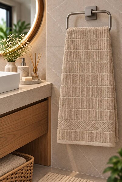 AHSEN TASARIM 100% Cotton Jacquard Hand and Face Towel 84X48 Soft and Highly ...