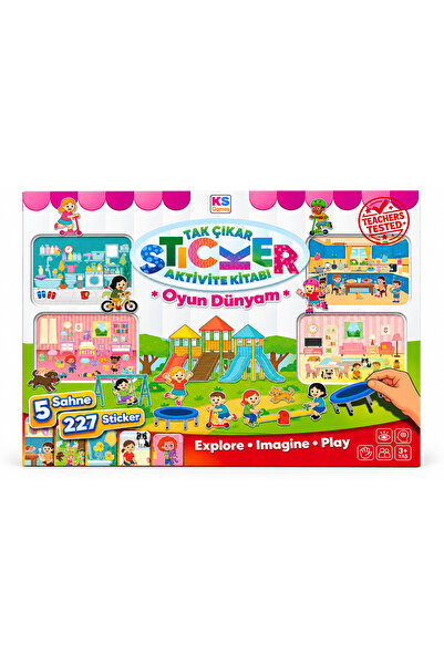 Ks Games Oyun Dünyam Tak Çıkar Sticker Aktivite Kitabı – 5 Sahne 227 Sticker ...