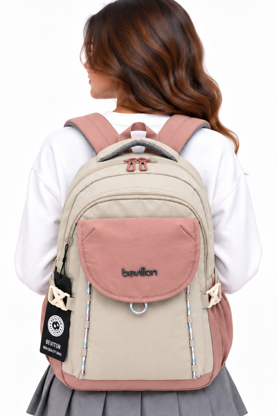 ÇantaExpress Αδιάβροχη υφασμάτινη σχολική τσάντα Unisex Daily School Backpack...