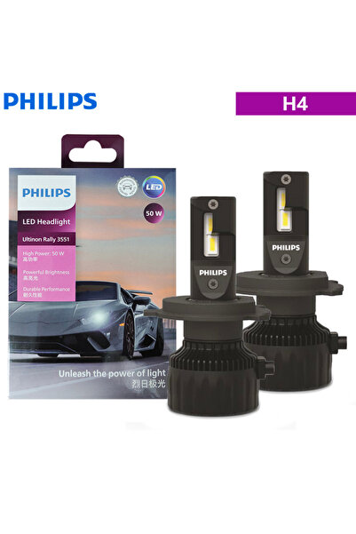 Philips مصباح سيارة LED H4 H7 H11 Ultinon Rally 3551 9005 9006 9012 بقوة 100 ...